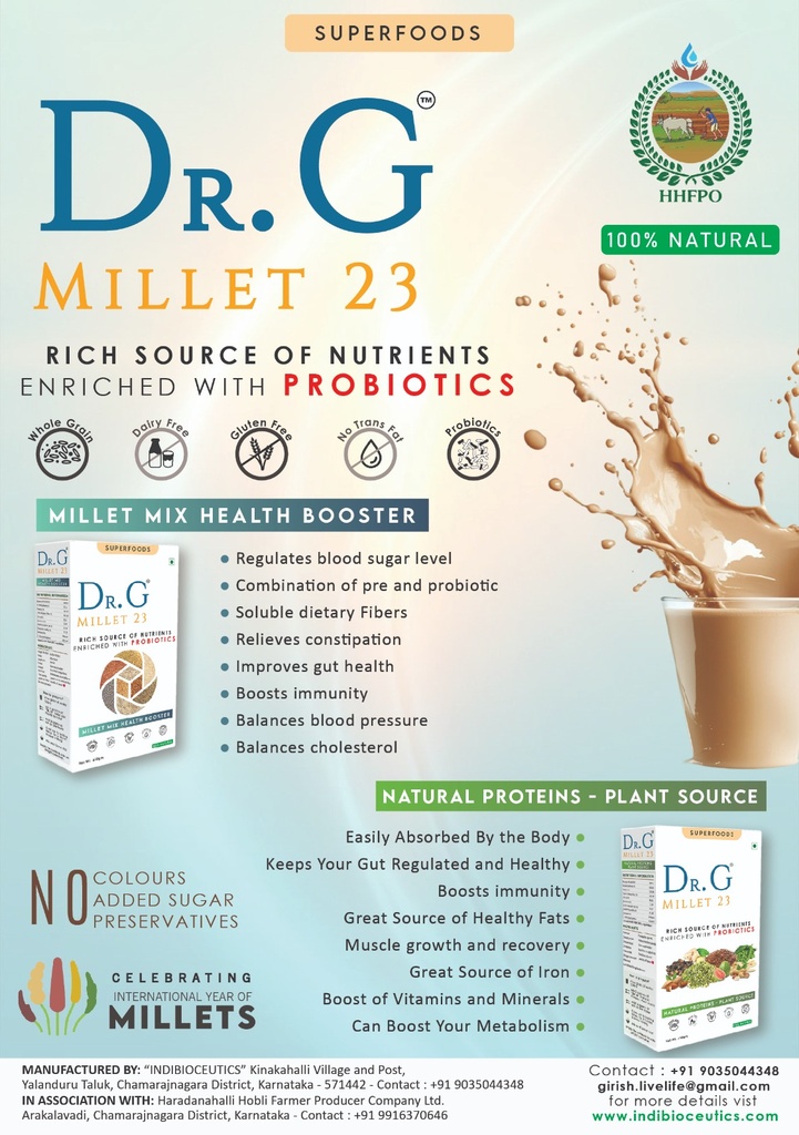 Dr. G Millet 23 (Natural Protein Plant Source)